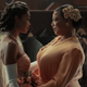 Laura Harrier (l) and Queen Latifah (r) in Hollywood (2020).